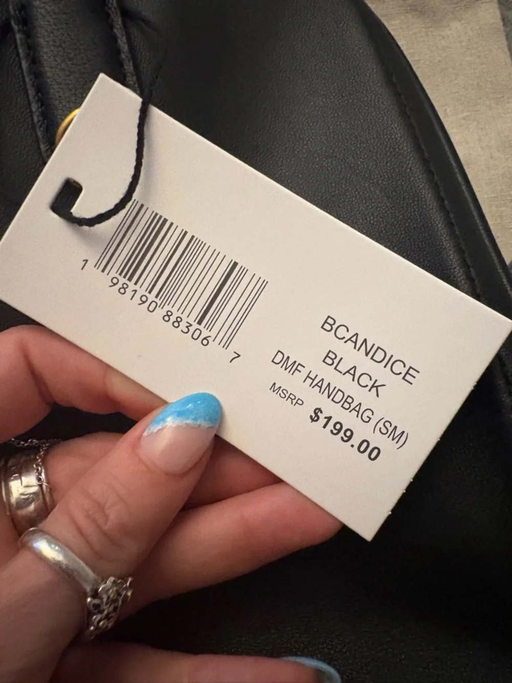 Steve Madden BNIB Black Leather Bag - Picture 9 of 12